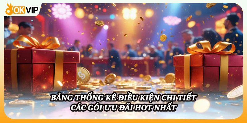 Bảng thống kê điều kiện chi tiết các gói ưu đãi hot nhất
