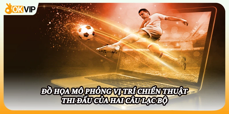 Đồ họa mô phỏng vị trí chiến thuật thi đấu của hai câu lạc bộ