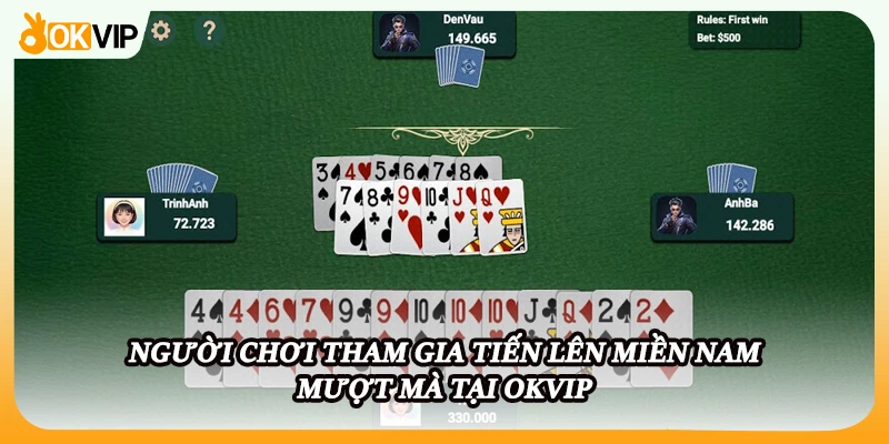 Người chơi tham gia tiến lên miền nam mượt mà tại OKVIP